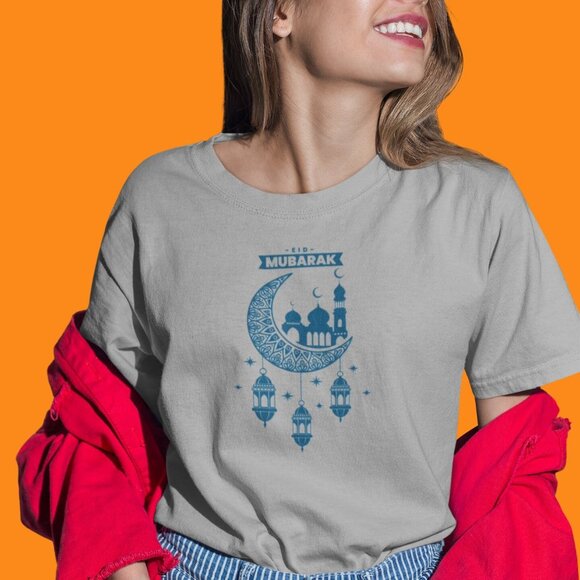 Eid Mubarak Ramadan Crescent Moon T-Shirt | Ramadan Kareem T-shirt | Islamic Tee - Picture 6 of 10